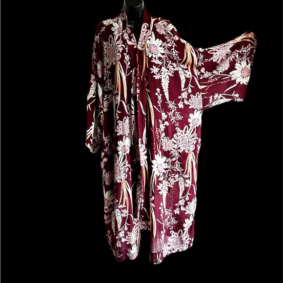 🌸 FREE PEOPLE “If You Say So” Kimono w/Pockets (YAY), Size Large EUC - Picture 4 of 7